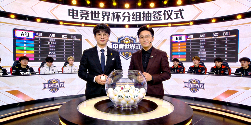 电竞世界杯分组抽签仪式现场照片