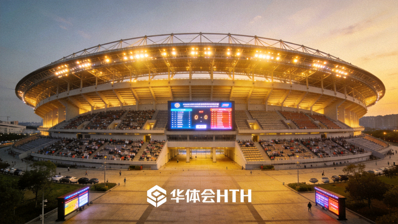 大型体育场馆全景，华体会HTH移动端体育资讯体验优化配图